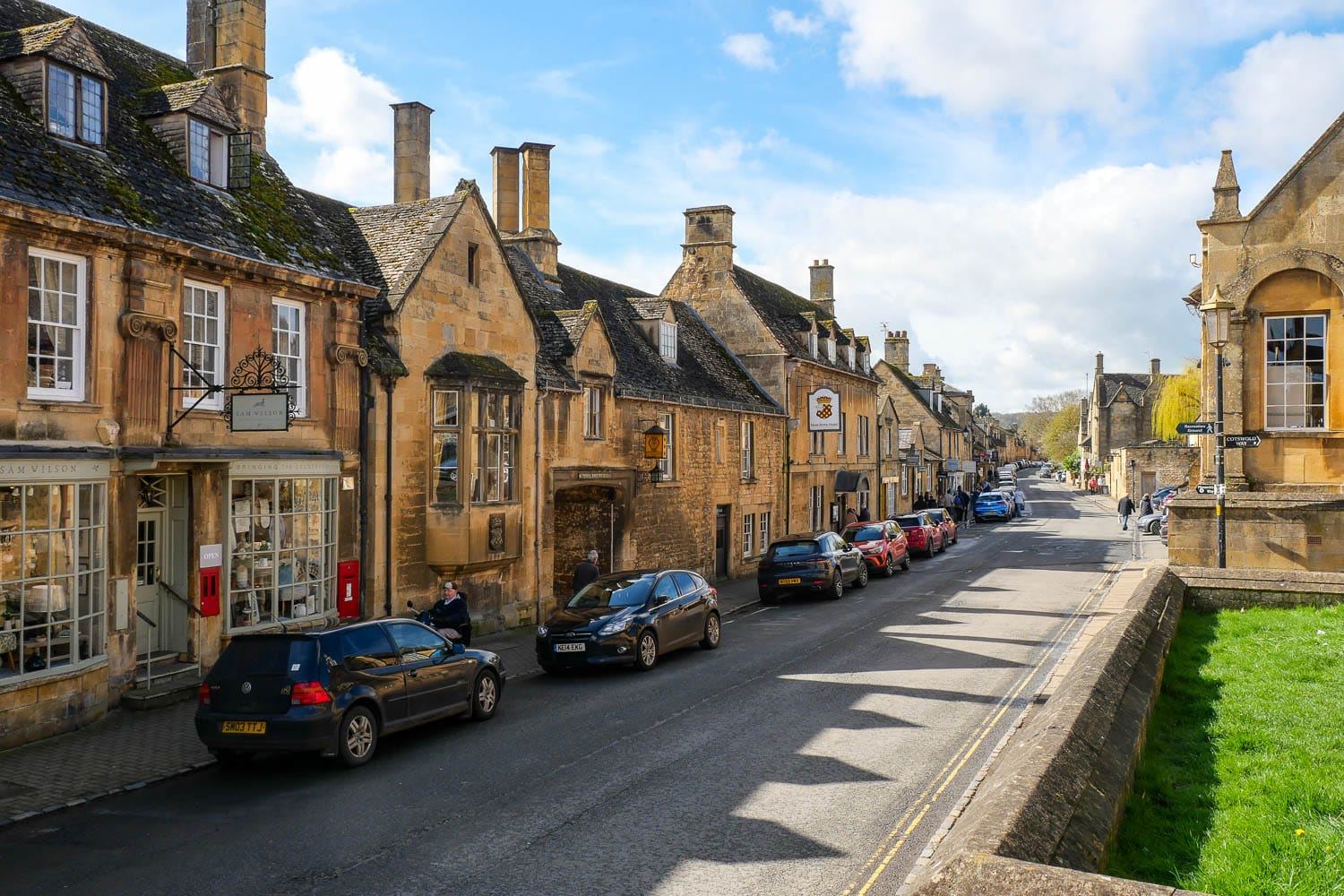 The High Street in Chipping Campden in the morning